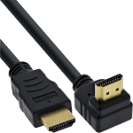InLine High Speed HDMI Cable with Ethernet, angled, 2m