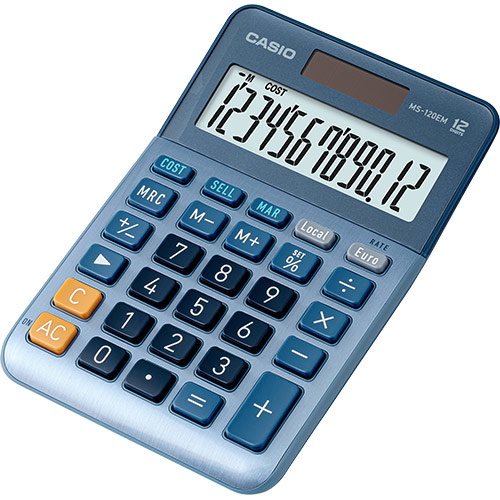 Image of Casio MS-120EM calculator Desktop Display Blue