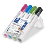 Staedtler Lumocolor 351 marker 4 pc(s) Bullet tip Black, Light Blue, Light Green, Pink