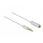 DeLOCK 66072 audio kabel 0,5 m 3.5mm Zilver, Wit