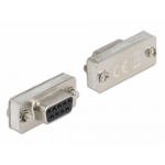 DeLOCK 66827 tussenstuk voor kabels Serial RS-232/422/485 DB9 Zilver