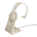 Jabra Evolve2 65, UC Mono Auriculares Inalámbrico Diadema Oficina/Centro de llamadas USB Tipo C Bluetooth Beige