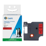G&G 18802 labelprinter-tape Zwart op rood D1