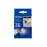 Brother Black on Clear Gloss Laminated Tape, 9mm label-making tape TZ