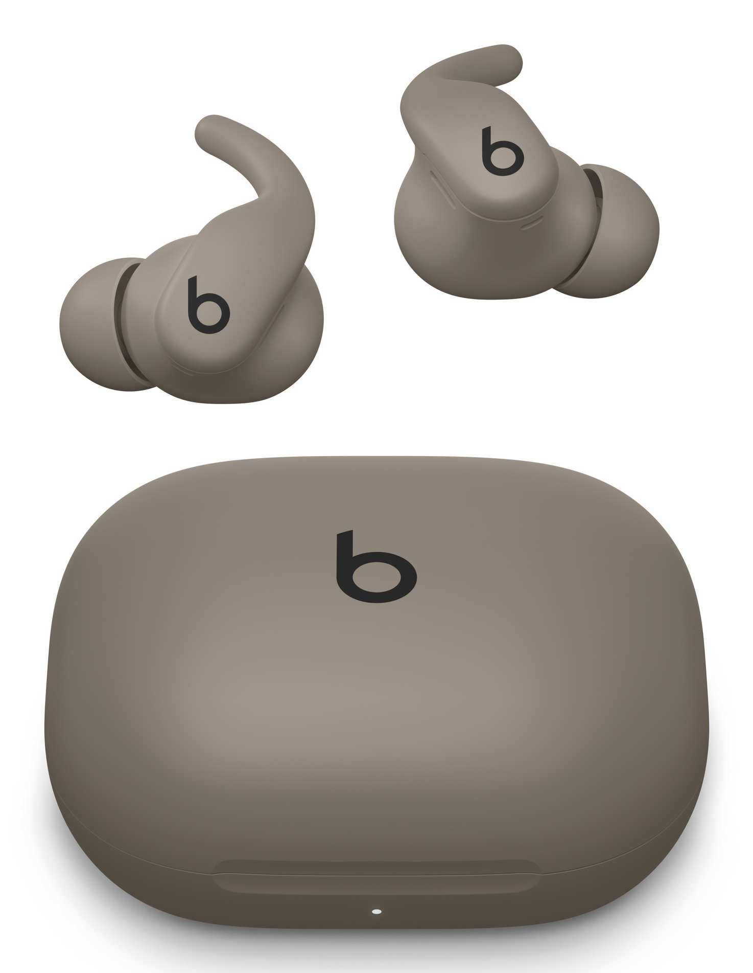 Beats Powerbeats Fit - True wireless earphones with mic - in-ear - Bluetooth - active noise cancelling - gravel grey