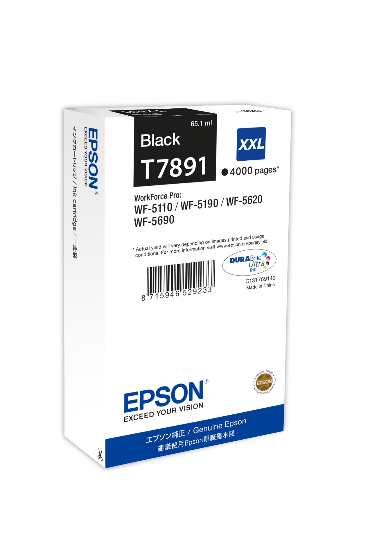 Epson C13T789140 (T7891 XXL) Ink cartridge black, 4K pages, 65ml