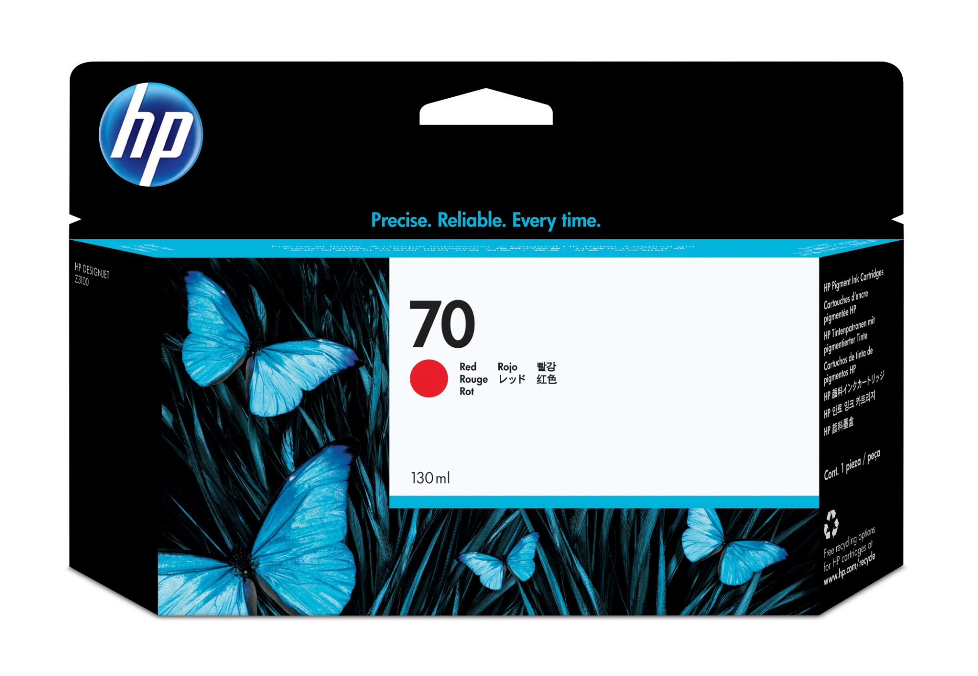 HP C9456A/70 Ink cartridge red 130ml for HP DesignJet Z 3100