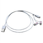 ROLINE 11.02.8329 USB cable USB 2.0 1 m USB A Micro-USB B White