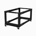 StarTech.com 4-Post 8U Mobile Open Frame Server Rack, Four Post 19in Network Rack with Wheels, Small Rolling Rack with Adjustable Depth for Computer/AV/Data/IT Equipment - Casters, Leveling Feet or Floor Mounting  Chert Nigeria
