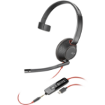 Poly Blackwire C5210 Monaural Headset with USB and 3.5mm Jack Connectivity