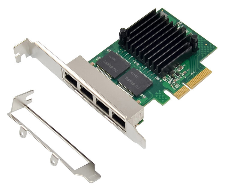Image of ProXtend PCIe X1 Quad RJ45 Gigabit Ethernet NIC