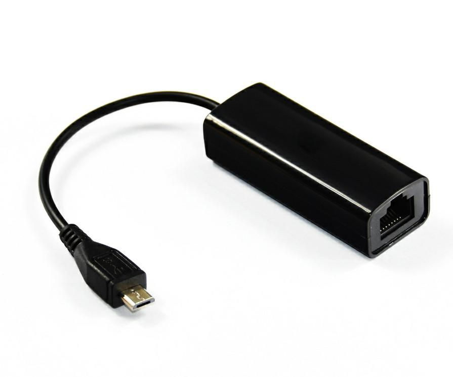 USBMICROETHBB MICROCONNECT USB MICRO to Ethernet, Black USBMICROETHBB, Wired,  Micro-USB, Ethernet, Black