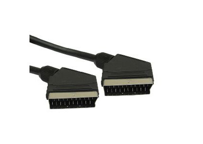 Cables Direct 5m SCART SCART cable SCART (21-pin) Black