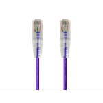 Monoprice 1ft. SlimRun Cat6 UTP networking cable Purple 11.8" (0.3 m) U/UTP (UTP)