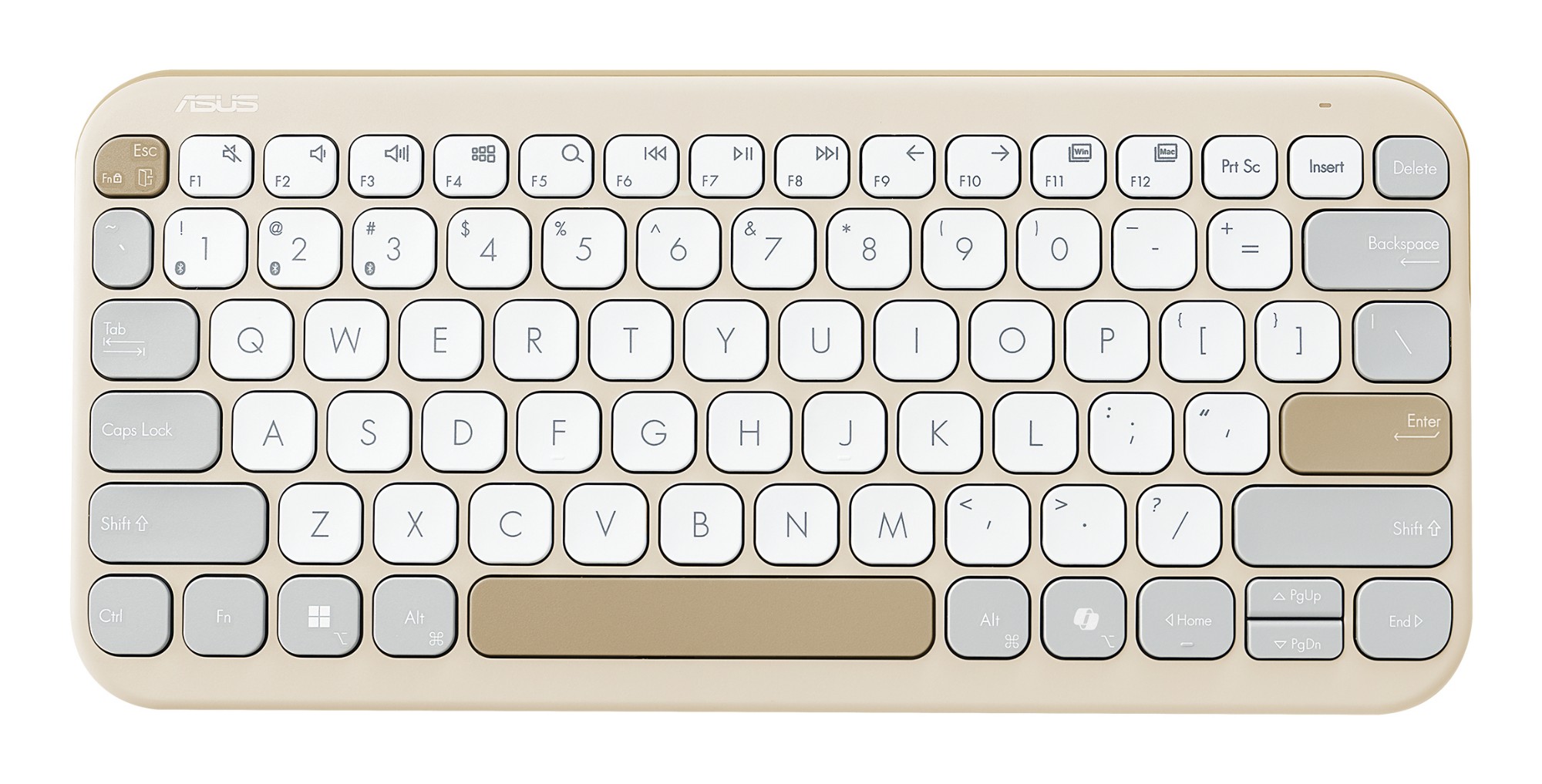 ASUS Marshmallow KW100 keyboard Home Bluetooth QWERTZ German Beige. Gr