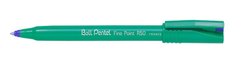 Image of Pentel Fine Point R50 Blue Stick ballpoint pen 12 pc(s)
