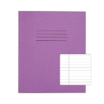 Rhino 8 x 6.5 Exercise Book 48 Page Ruled F8M Purple (Pack 100) - VEX342-419-8 DD