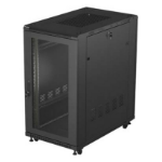 Lanberg FF01-6022-23B rack 22U Vrijstaande rek Zwart