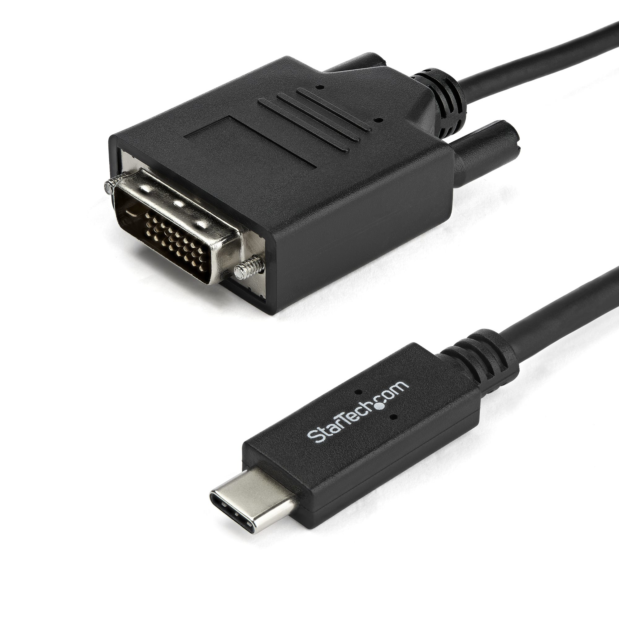 Image of StarTech.com 6.6 ft. (2m) USB-C to DVI Cable - 1920 x 1200 - Black