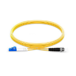 Origin Storage LC-ST OS2 Fibre Optic Cable Singlemode Duplex - Yellow 3m