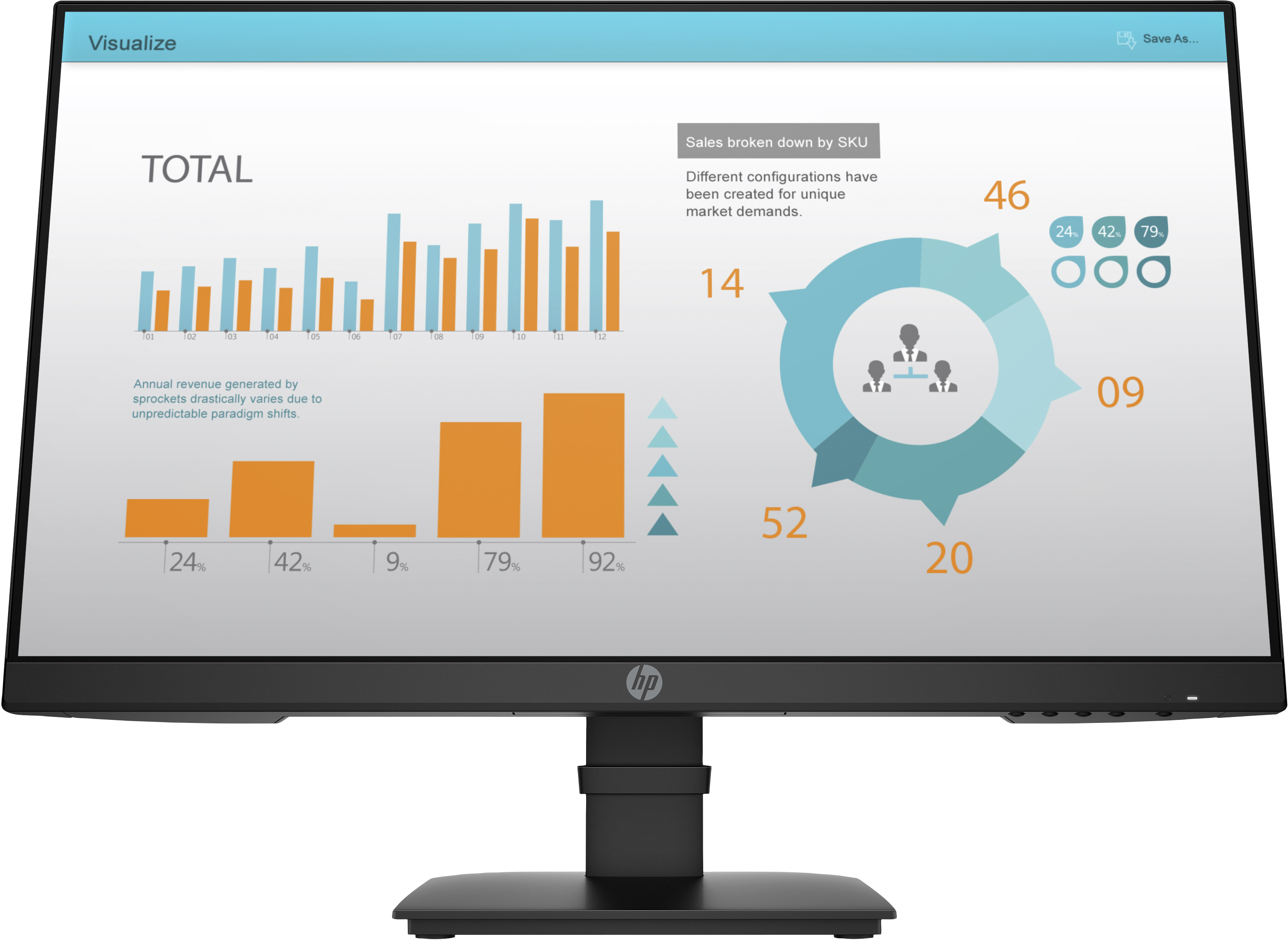 HP P-Series P24 G4 computer monitor 60.5 cm (23.8") 1920 x 1080...