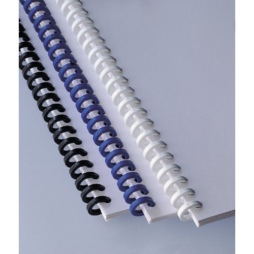 GBC ClickBind Binding Spines 8mm A4 Black (50)