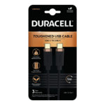 Duracell USB7030A USB cable USB 3.2 Gen 1 (3.1 Gen 1) 1 m USB C 5 Gbit/s Black