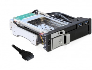 Image of DeLOCK 47209 drive bay panel 13.3 cm (5.25") I/O ports panel Black