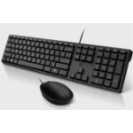 8WARE HP 225 USB Wired Keyboard Mouse Combo for Business - Full-Sized USB 3.0 Type-A Comfotable Reliable Ergonomic Plug & Play Over 50% Recycled Material