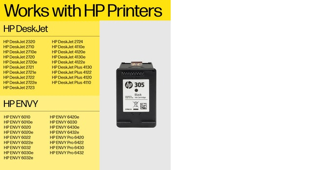 HP 305XL Ink Cartridge High Yield Black 3YM62AE