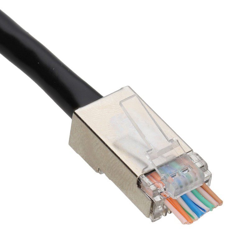 Image of FDL SHIELDED RJ45 CONNECTOR FOR STRANDED-PASSTHROUGH (50)