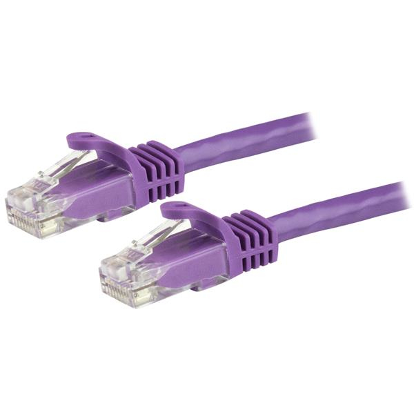 Image of StarTech.com 1.5m CAT6 Ethernet Cable - Purple CAT 6 Gigabit...