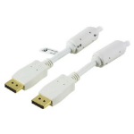 Deltaco DP-1011 DisplayPort cable 1 m White
