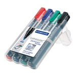 Staedtler Lumocolor permanent permanent marker Black, Blue, Green, Red 4 pc(s)