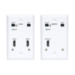 Tripp Lite B127A-1A1-FHFH HDMI over Cat6 Extender Kit, Wallplate, 4K 60Hz, 4:4:4, IR, PoC, HDR, HDCP 2.2, 230 ft., TAA