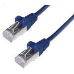 connektgear 1m RJ45 CAT6A SSTP Stranded Flush Moulded LS0H Network Cable - 26AWG - Blue