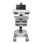 Ergotron M021-0101-111001-1-0 houder & standaard all-in-one pc/werkstation 19,5 kg Wit, Grijs 43,2 cm (17")