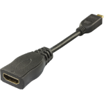 Deltaco HDMI-24B HDMI cable 0.1 m HDMI Type D (Micro) HDMI Type A (Standard) Black