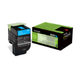 Lexmark 80C20C0/802C Toner-kit cyan return program, 1K pages ISO/IEC 19798 for Lexmark CX 310/410/510  Chert Nigeria