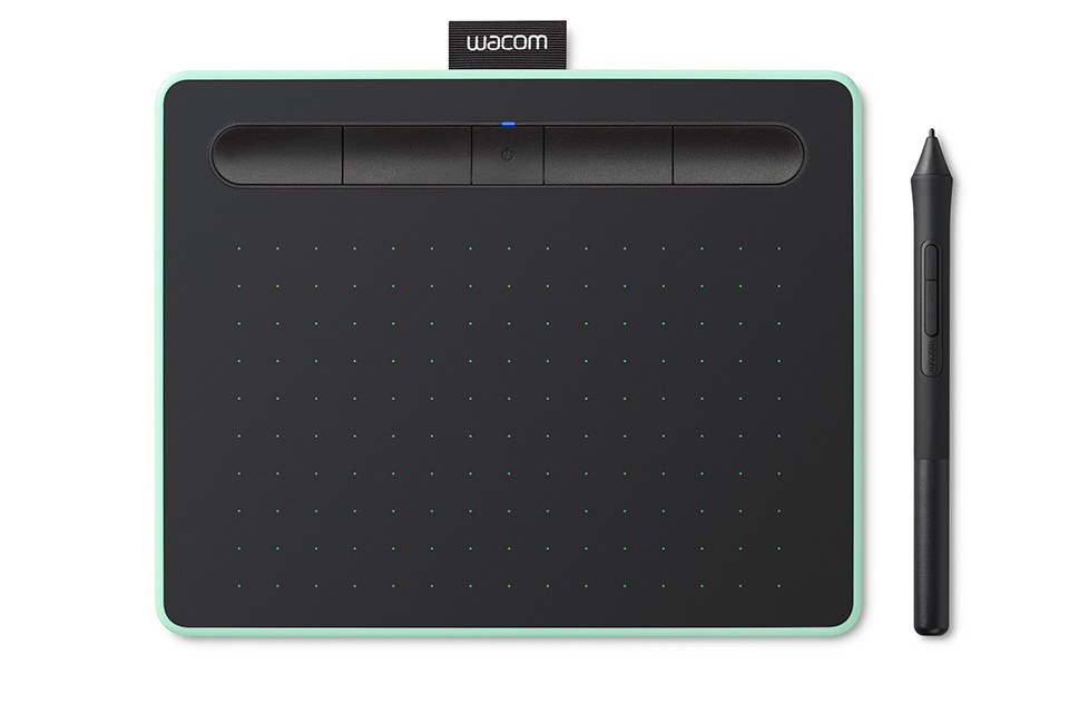 Image of Wacom Intuos S graphic tablet Black, Green 2540 lpi 152 x 95 mm...