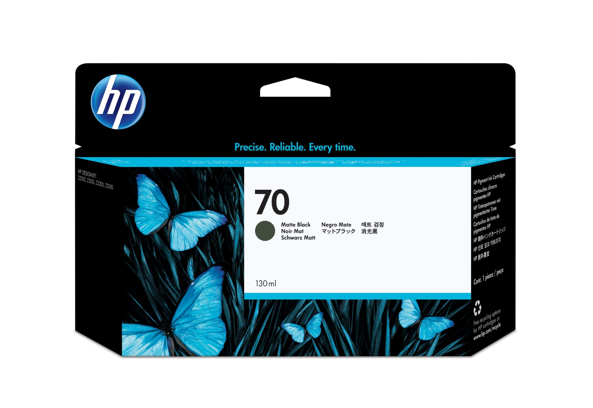 HP C9448A/70 Ink cartridge black matt 130ml for HP DesignJet Z 2100/3100/3200/5200/5400