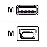 Image of Zebra USB-A to USB mini-B Cable USB cable 1 m USB A Mini-USB B