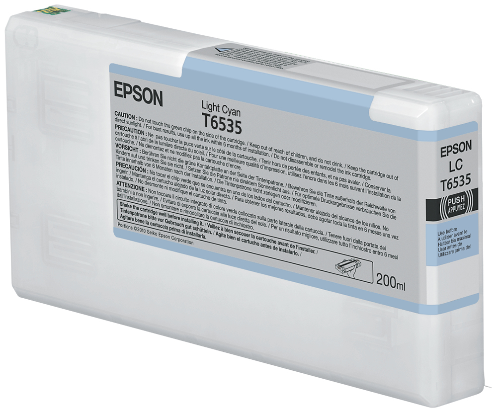 Image of Epson C13T653500/T6535 Ink cartridge light cyan 200ml for Epson...