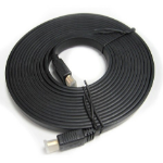 8WARE Flat HDMI Cable 2m - V1.4 19pin M-M Male to Male Gold Plated 3D 1080p Full HD High Speed with Ethernet
