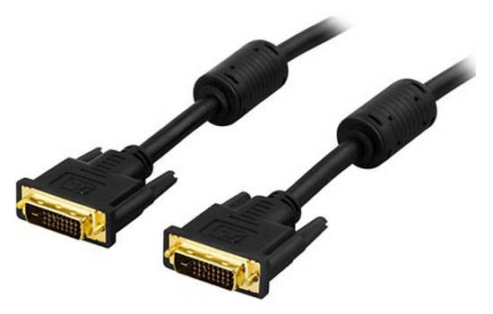 Deltaco DVI-600B DVI-kabel 3 m DVI-D Svart