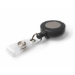Digital ID Black Card Reels with Reinforced ID Straps with Silver Sticker (Pack of 50)