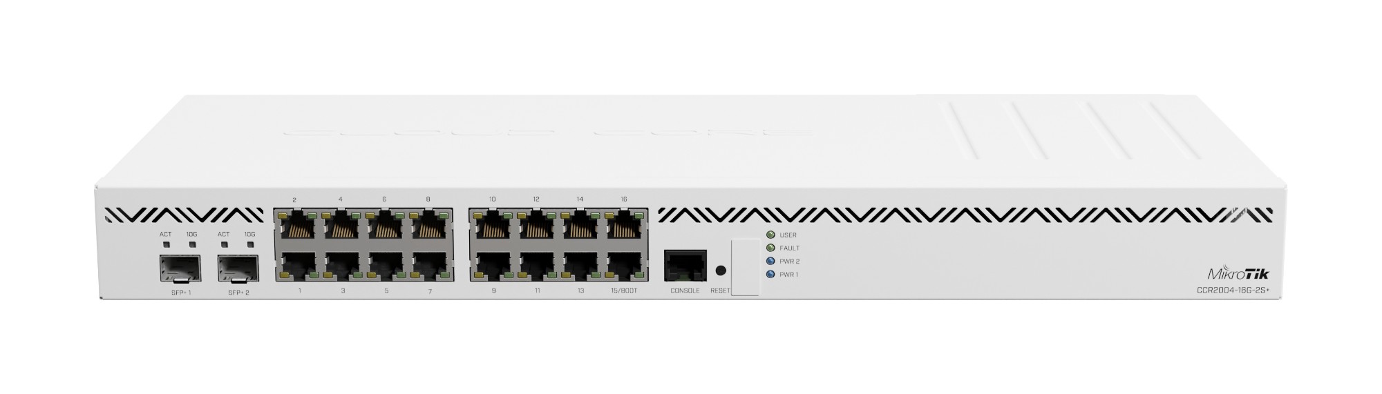 CCR2004-16G-2S+ MIKROTIK CCR2004-16G-2S+ - Ethernet WAN - 16 Gigabit Ethernet - White