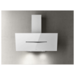 Elica Shy 90cm Angled Cooker Hood - White Glass