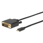 Microconnect USB3.1CDVI18B video cable adapter 1.8 m USB Type-C DVI-D Black