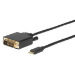 Microconnect USB3.1CDVI18B video cable adapter 1.8 m USB Type-C DVI-D Black